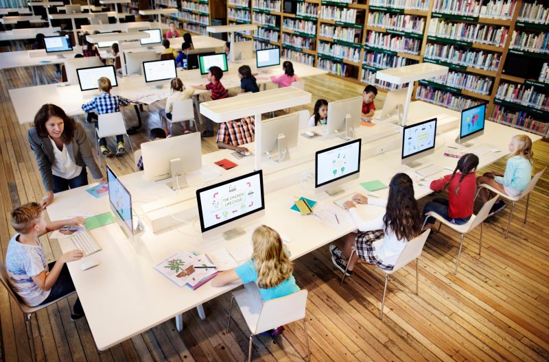 Technology in school library