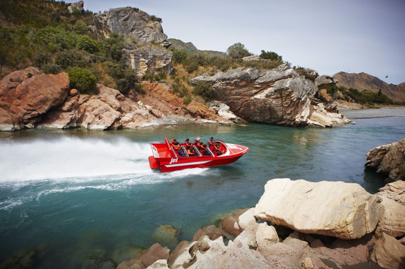 Speed boat on water